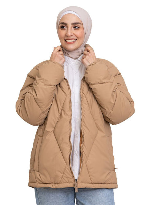 Beige Puffer Jacket 10 - Khotwh